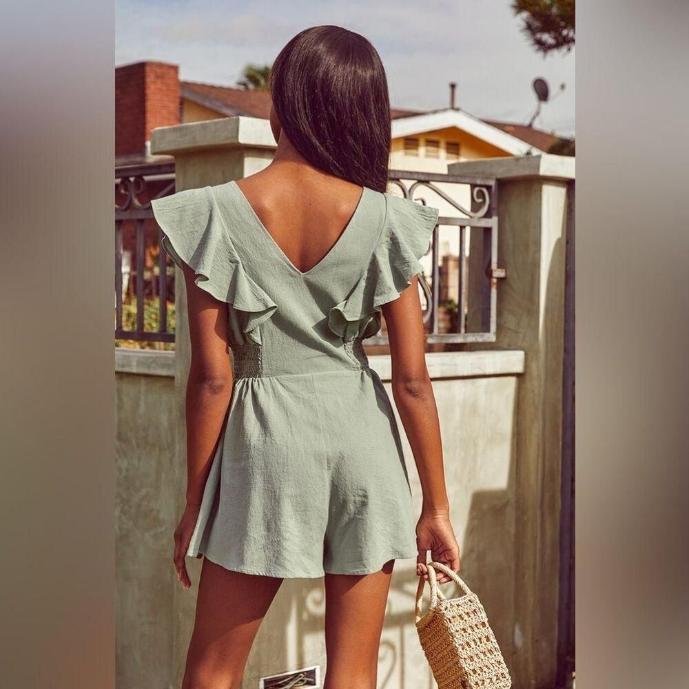 Lulus Women's Green Jumpsuit - Picture 3 of 8